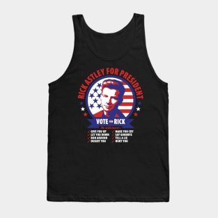 Rick Astley For President Tank Top